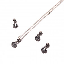 [MK버전] 시중 최고 버전 Chrome Hearts 크롬하츠 카본 하트 목걸이 silver 925