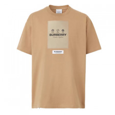 [CA셀러] BURBERRY 버버리 로고 라벨 패치 코튼 티셔츠