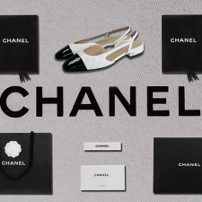 [펌프스/힐] CHANEL SHOES 팬더샵슈즈 샤넬슬링백 CC로고 퀄팅미드힐 화이트