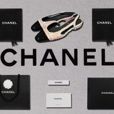 [펌프스/힐] CHANEL SHOES 22C 팬더샵슈즈 샤넬슬링백 CC로고 퀄팅미드힐 핑크