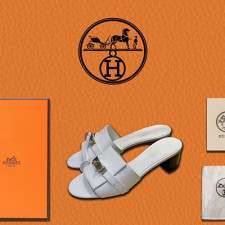 [샌들/슬리퍼] HERMES 신상여성신발 팬더샵슈즈 에르메스 미드힐샌들 화이트